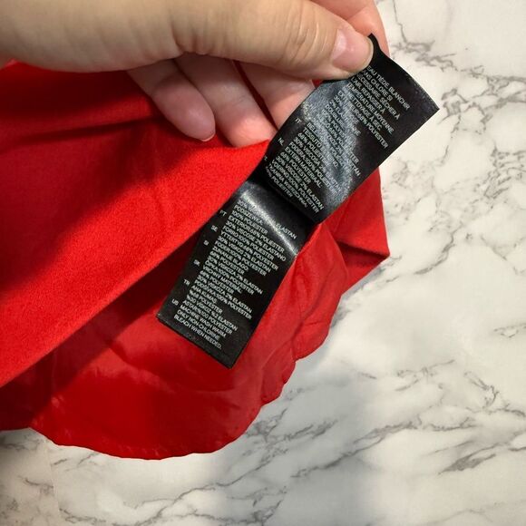 NEW H&M Red Belted Women's Pencil Skirt Size 8 - Picture 4 of 9